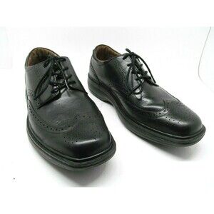 Dr Comfort Wingtip  Black Leather Comfort Derbys Mens Size US 8.5 W